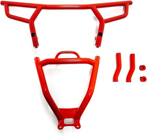SuperATV Rear Bumper for 2018-2021 Polaris RZR XP Turbo S / 2019-2021 RZR XP 4 Turbo S - Wrinkle Black - UV Resistant Powder Coating - Made of Heavy Duty Steel Tubing - Built-In Tow Point in Saudi Arabia