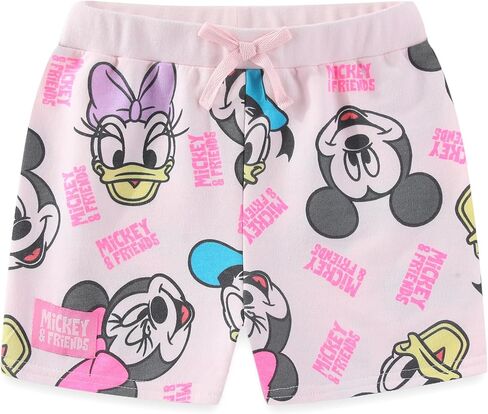 Disney Mickey Mouse & Friends Girls 2-Piece French Terry T-Shirt and Shorts Set for Big Kids in Saudi Arabia