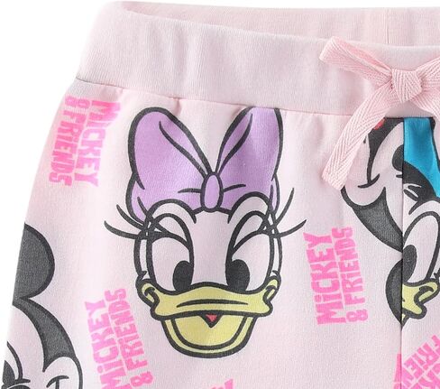 Disney Mickey Mouse & Friends Girls 2-Piece French Terry T-Shirt and Shorts Set for Big Kids in Saudi Arabia