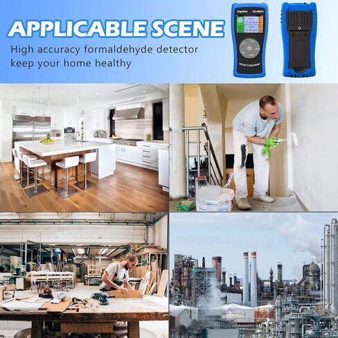 Air Quality Monitor Dust Particle Counter Indoor, Home Air Quality Sensitivity Test 6-Channel Pm0.3/0.5/1.0/2.5/5/10 Um Tester with Temperature/Humidity Monitor/USB Recharge Data Transfer/Storage in Kuwait