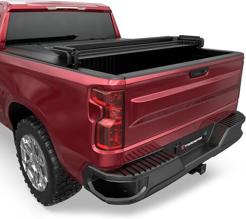 Soft Quad Fold Truck Bed Tonneau Cover Compatible for 2007-2013 Chevy Silverado/GMC Sierra 1500 (NOT Compatible for 2007 Classic Model) 4-Fold 6.5FT 78.9nch Bed Without Rail System in Kuwait