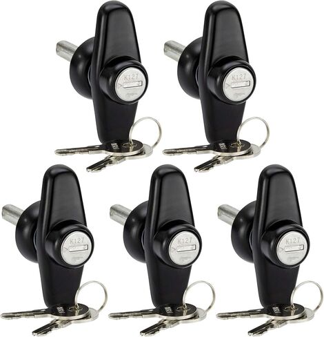 RecPro Truck Cap Lock T-500 Side Access Window Handle for LEER A.R.E. Bauer K127 Key | Tonneau Cap Cover Lock T-500 Handle for LEER Century Bauer K127 Cylinder Key (5 Pack) in Saudi Arabia