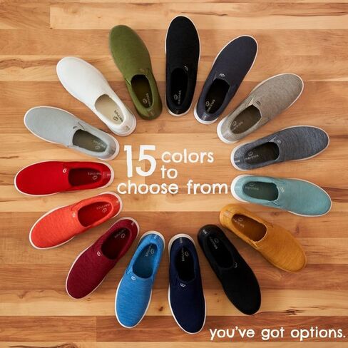 حذاء رياضي نسائي من Merinos سهل الارتداء، حذاء كاجوال سهل الارتداء، مصنوع من الصوف الأسترالي، حذاء تنس خفيف الوزن ومتين، رمادي داكن مقاس 7 in Kuwait