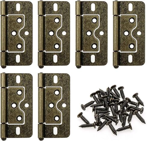 LC LICTOP 3 Inches Non-Mortise Door Hinges Black Butterfly Door Hinges 6pcs in Kuwait