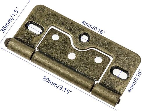 LC LICTOP 3 Inches Non-Mortise Door Hinges Black Butterfly Door Hinges 6pcs in Kuwait