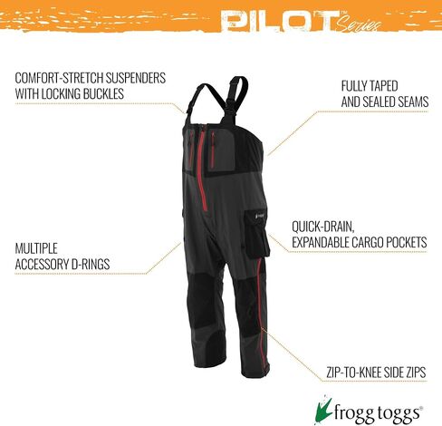 Frogg Toggs Pilot II Guide Bib, Dust Blue/Slate, Size XX-Large in Saudi Arabia