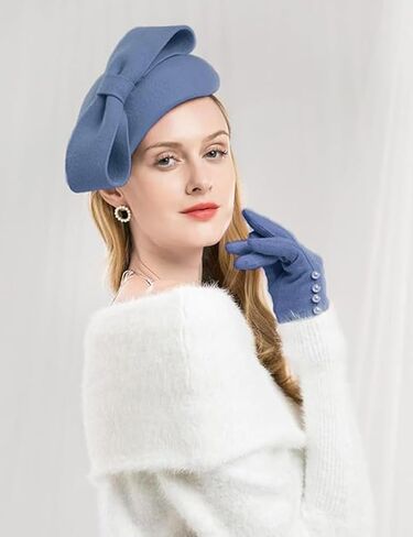 British Style Pillbox Hat Women Church Wedding Winter Vintage Fascinator Beret 100% Wool Felt Hat with Veil in Kuwait