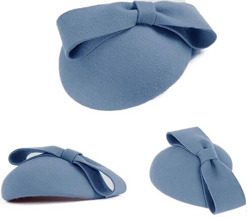 British Style Pillbox Hat Women Church Wedding Winter Vintage Fascinator Beret 100% Wool Felt Hat with Veil in Kuwait