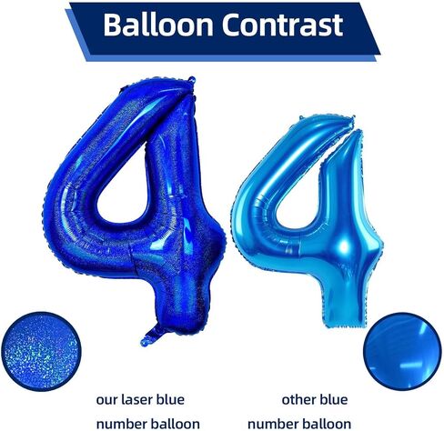 رقم 6 بالون 40 بوصة، بالون أزرق داكن كبير الحجم، رقم 6 بالونات من رقائق معدنية عملاقة، بالونات هيليوم عيد الميلاد السادس للأطفال الأولاد والبنات ديكورات حفلات أعياد الميلاد ومناسبات الذكرى السنوية للزفاف in Kuwait