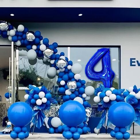 رقم 6 بالون 40 بوصة، بالون أزرق داكن كبير الحجم، رقم 6 بالونات من رقائق معدنية عملاقة، بالونات هيليوم عيد الميلاد السادس للأطفال الأولاد والبنات ديكورات حفلات أعياد الميلاد ومناسبات الذكرى السنوية للزفاف in Kuwait