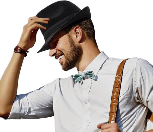 Men Classic Fedora-Hat Felt Manhattan-Gangster-Trilby with Band Unisex Women's Structured Trilby Fedora Hat(Size:S) in Saudi Arabia