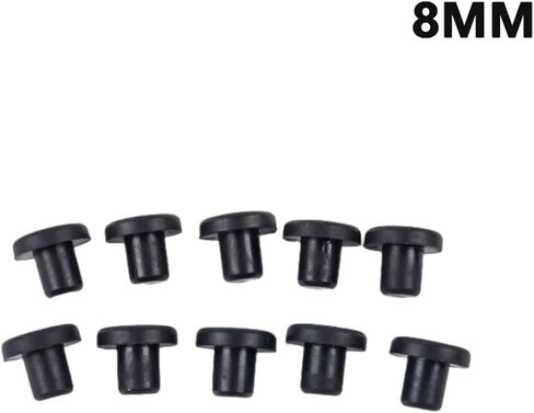 10pcs/مجموعة أغطية ثقب المطاط الصلبة الأسود 3-12 ملم مقابس ختم مقاومة عالية درجة الحرارة (10 مم) in Kuwait