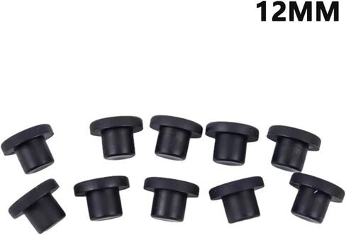 10pcs/مجموعة أغطية ثقب المطاط الصلبة الأسود 3-12 ملم مقابس ختم مقاومة عالية درجة الحرارة (10 مم) in Kuwait