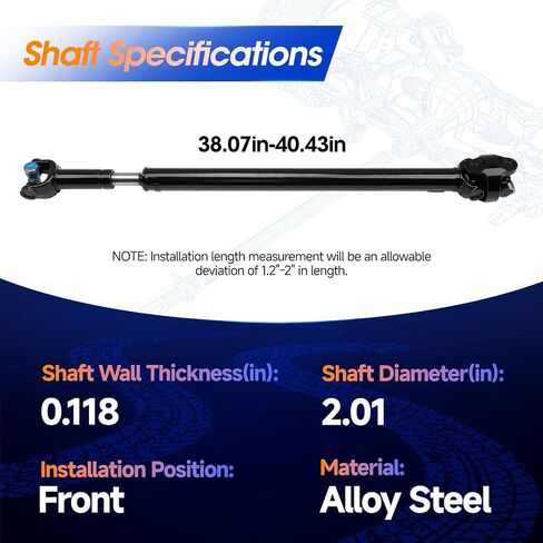 65-9315 تجميع عمود محرك الأقراص الأمامي [ناقل حركة أوتوماتيكي 4WD] FIT FORJEEP WRANGLER TJ 2-DOOR 1998-2002 2.5L/4.0L in Kuwait