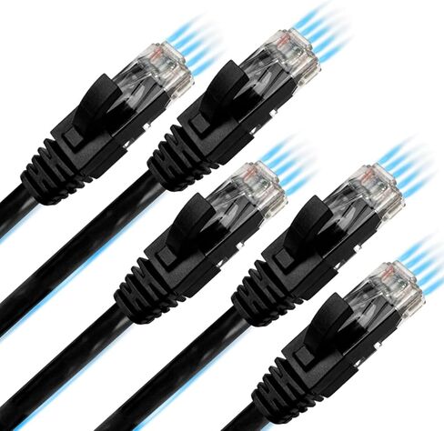 Cat 6 Ethernet Cable with FLUKE Test Report, Ethernet Cable 6ft(2-Pack),Cat 6 Cable(Cat6 Cables),Cat 6 Patch Cables,Snagless Short Internet Cables,RJ45 Network Cable-Black&Blue in Saudi Arabia