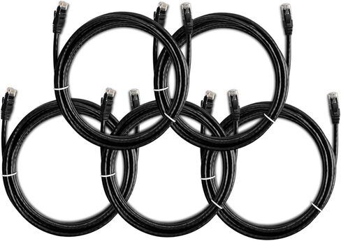 Cat 6 Ethernet Cable with FLUKE Test Report, Ethernet Cable 6ft(2-Pack),Cat 6 Cable(Cat6 Cables),Cat 6 Patch Cables,Snagless Short Internet Cables,RJ45 Network Cable-Black&Blue in Saudi Arabia