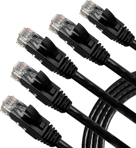 Cat 6 Ethernet Cable with FLUKE Test Report, Ethernet Cable 6ft(2-Pack),Cat 6 Cable(Cat6 Cables),Cat 6 Patch Cables,Snagless Short Internet Cables,RJ45 Network Cable-Black&Blue in Saudi Arabia