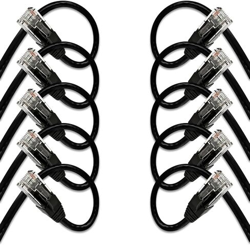 Cat 6 Ethernet Cable with FLUKE Test Report, Ethernet Cable 6ft(2-Pack),Cat 6 Cable(Cat6 Cables),Cat 6 Patch Cables,Snagless Short Internet Cables,RJ45 Network Cable-Black&Blue in Saudi Arabia