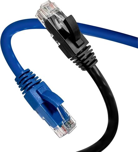 Cat 6 Ethernet Cable with FLUKE Test Report, Ethernet Cable 6ft(2-Pack),Cat 6 Cable(Cat6 Cables),Cat 6 Patch Cables,Snagless Short Internet Cables,RJ45 Network Cable-Black&Blue in Saudi Arabia