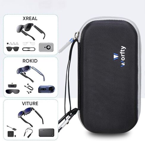 Case for XREAL One/Air 2 pro/Air 2/ Air AR Glasses Travel Carrying (Black-Case Only) in Kuwait