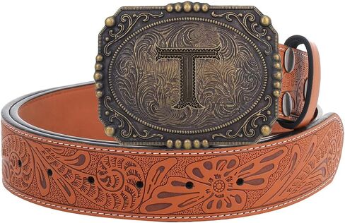 Western Cowboy Initial Letters A-Z Belt Buckle, Belt Buckles Mens Gifts for Husband Dad Boyfriend in Saudi Arabia