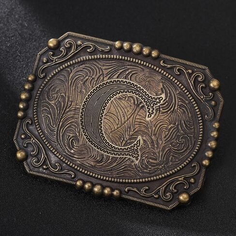 Western Cowboy Initial Letters A-Z Belt Buckle, Belt Buckles Mens Gifts for Husband Dad Boyfriend in Saudi Arabia