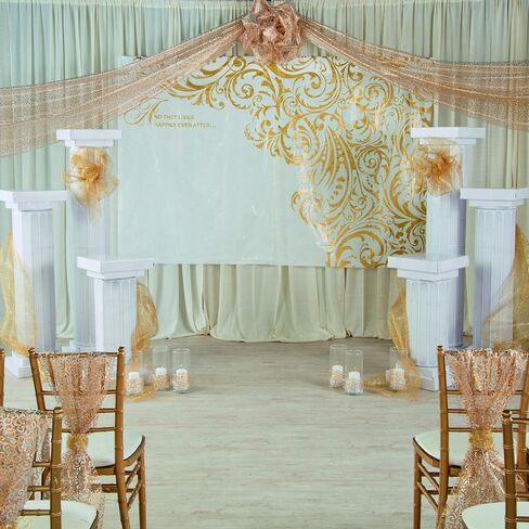 Fun Express Marble-Look Fluted Pillars 6' Tall - Large Party Decor - Wedding, Prom, Formal Dances - 3D Stand Ups - VBS Vacation Bible School Supplies/Decor - 2 Pieces in Saudi Arabia