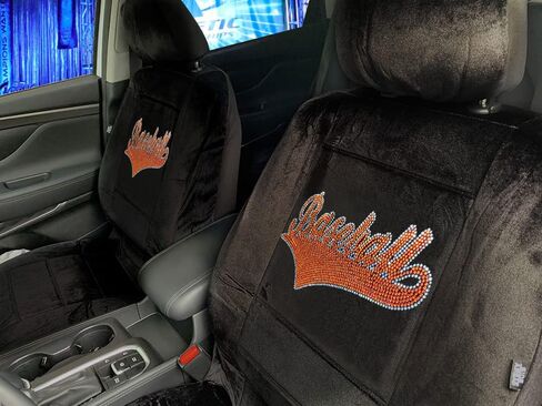 Carscover مخصص التصميم البهجة أمي التشجيع النسائية الرياضية فريق كريستال الماس بلينغ راينستون مرصعة بالسيارة شاحنة سيارات الدفع الرباعي عالميا لترويج المقعد الخلفي أغطية السائق والركاب in Saudi Arabia