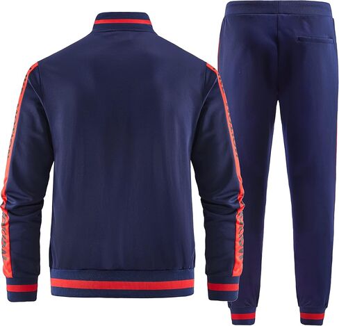 W JIANWANG Plaid Track Suits for Men Set Jogging Tracksuit Mens Sweatsuits Sport Jogger Sweat Suits Sports Clothes Outfits in Saudi Arabia