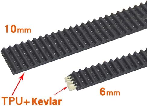 حزام طابعة Qinlu-3D 2GT/MXL/XL/HTD-3M/HTD-5M حزام توقيت مفتوح عرض حزام الأسود TPU عرض حزام متزامن 6/10/15/20/25 مم ، إكسسوارات الطابعة ثلاثية الأبعاد (20 MELTERS ، HTD 5M-15MM) in Kuwait