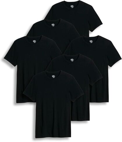 Jockey Men's Undershirt Big & Tall Classic Crew Neck Undershirt- 6 Pack, Black, XL in Saudi Arabia