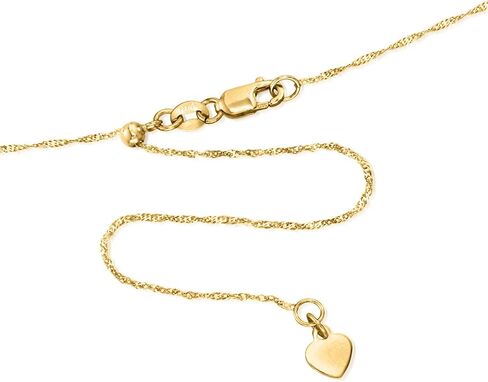 Ross-Simons Italian White Gold .8mm Adjustable Singapore Chain Necklace for Women in Saudi Arabia