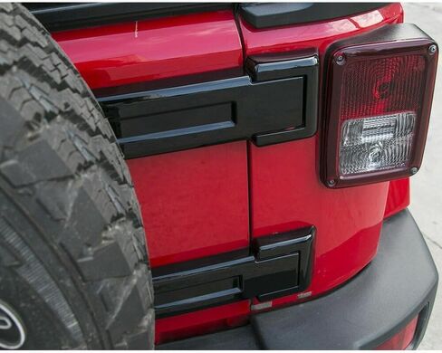 يغطي مفصلات الباب الخلفي السوداء 07+ أجزاء لجيب لرينجلر 2007-2017 لـ Wrangler JK 2018 BTHTCFFJWJ0UP in Saudi Arabia