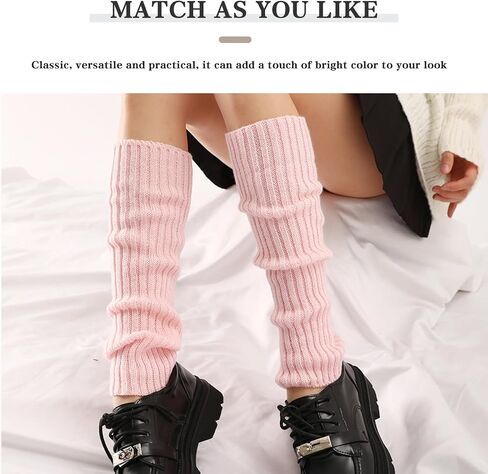 Leg Warmers for Women Winter,2Pcs White Leg Warmers,Leg Warmers Y2K,Black Leg Warmers 80s Women,for Walking in Kuwait