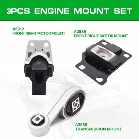 Engine Motor Mount Compatible with 2013-2018 Focus 2.0L(Turbocharged)& 2013-2019 Escape 2.0L 2.5L & 2019-2023 Transit Connect 2.0L 2.5L & 2015-2019 Lincoln MKC 2.0L 2.3L OE BV6Z6038A A5631 in Saudi Arabia