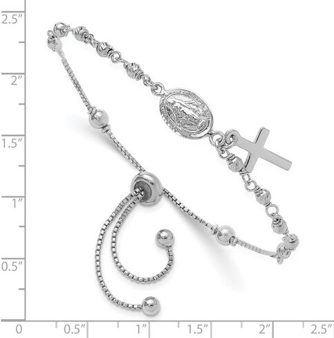 925 Sterling Silver Rhodium Cross Cross Cross Dangle Box Stail Bracelet for Women ، AFJ-QG-QG6386-MP in Saudi Arabia