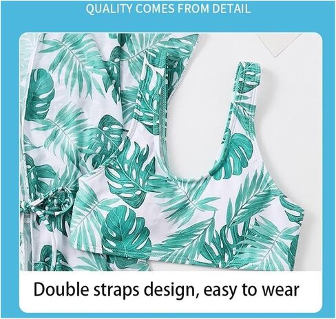 Teen Girl Swim Suits, Girl's 3 Piece Set Cute Floral Print Bikini Bathing Swim Suits with Beach Skirt Coverup in Saudi Arabia