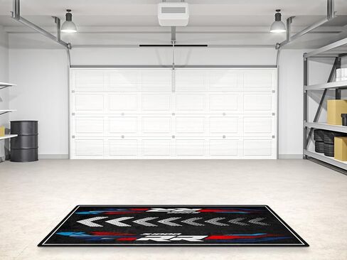 حصيرة المرآب لنموذج الدراجات النارية S1000RR ، حصيرة مواقف ، حصيرة الحفرة ، السجاد غير القابل للغسل غير القابل للانزلاق وسجاد أرضية صالة العرض (أبيض فاتح - M Motorsport ، الحجم 1: 86.6 × 39.4/220 × 100 سم) in Kuwait