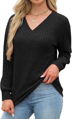 قمم المرأة سقوط سترات الأزياء سترات طويلة الأكمام الخامس من رقبة بلوزات العرقلة غير الرسمية ملابس الشتاء 2025 in Kuwait