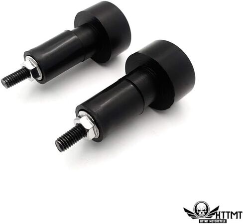 HTTMT- 2X 22mm Black Motorcycle Smooth Anti Vibration Handle Bar End Plug Grip Ends Caps 7/8" Handle Bar Cap End Plugs accessories [P/N: USXH501] in Kuwait