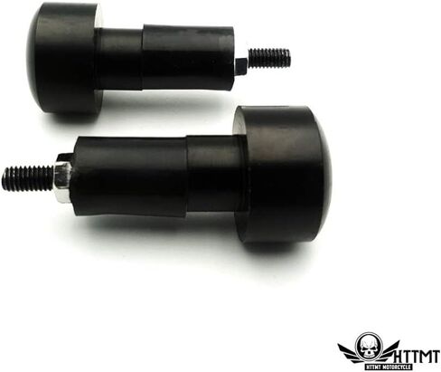 HTTMT- 2X 22mm Black Motorcycle Smooth Anti Vibration Handle Bar End Plug Grip Ends Caps 7/8" Handle Bar Cap End Plugs accessories [P/N: USXH501] in Kuwait