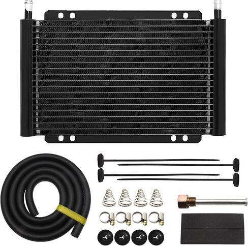 Aluminum transmission cooler kit,Cooling protection, Improving car performance,11 x 9.5 x 0.7 inches in Saudi Arabia
