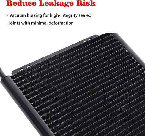 Aluminum transmission cooler kit,Cooling protection, Improving car performance,11 x 9.5 x 0.7 inches in Saudi Arabia