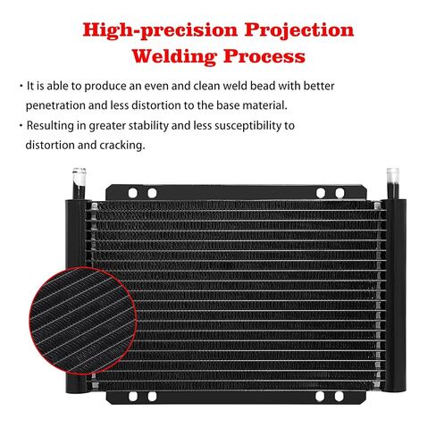 Aluminum transmission cooler kit,Cooling protection, Improving car performance,11 x 9.5 x 0.7 inches in Kuwait