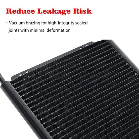 Aluminum transmission cooler kit,Cooling protection, Improving car performance,11 x 9.5 x 0.7 inches in Kuwait