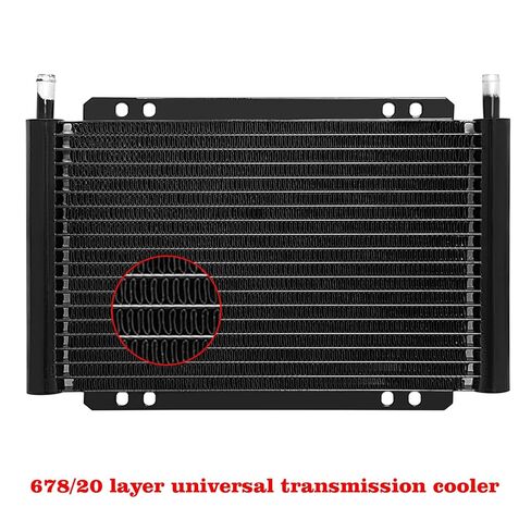 Aluminum transmission cooler kit,Cooling protection, Improving car performance,11 x 9.5 x 0.7 inches in Kuwait