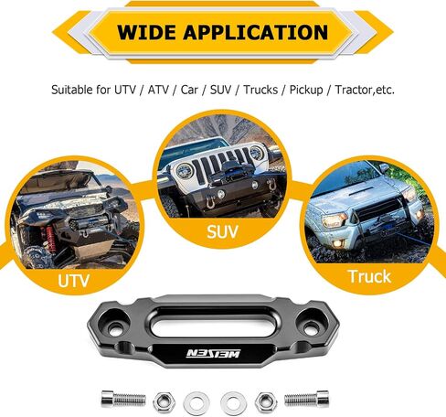 WEISEN ATV 4 7/8 "Winch Fairlead Fairlead Fit 2000-3500 رطل ، حبل صناعي Hawse Fairlead 124mm لـ ATV Winches in Saudi Arabia