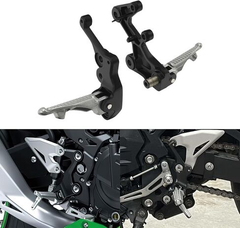 TCMT Driver Footpegs Pegs Bracket Fit For Kawasaki Ninja 400 2018-2024 Z400 2019-2043 Ninja 500 Z500 2024 in Saudi Arabia