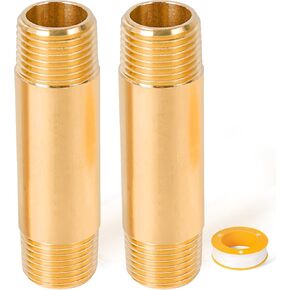 حلمة نحاسية طويلة، 1/2 بوصة × 1/2 بوصة، طول 3 بوصة، استبدال أنبوب ذكر NPT، يناسب الوقود والهواء والماء والزيت والغاز WOG (عدد واحد) in Kuwait