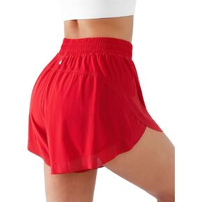 نساء 2 في 1 شورتات الجري 3 "بطانة مدمجة سريعة الجافة عالية الخصر مع جيوب صالة رياضية خفيفة الوزن in Kuwait